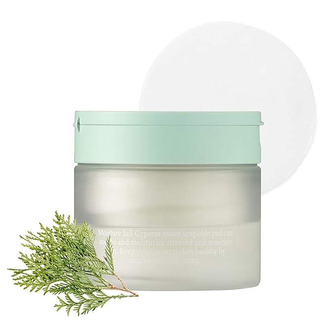 LU'PIUM Calming Repair Ampoule Pad – Vegan Soothing & Hydrating Toner Pads for Sensitive Skin, 300,800ppm Chamaecyparis Water & Cica Complex, Inspired by Korean Skincare
