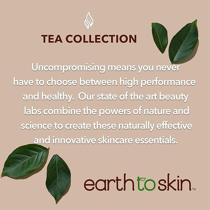 Earth To Skin Tea Time White Tea Day Cream - Moisturizer Face Cream with Hyaluronic Acid, Shea Butter and Glycerin - Smooth and Nourish Skin All Day - Face Moisturizer for Dry Skin Care - 4 fl oz