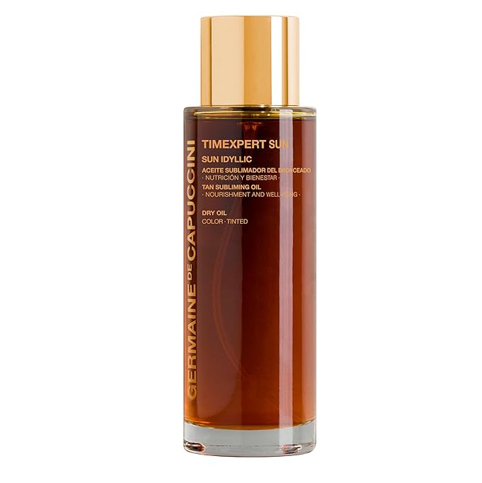 Germaine de Capuccini - Sun Idyllic Tan Subliming Oil - Tinted Dry Oil - Nourishment & Wellbeing, Suitable for Pregnancy, 100ml