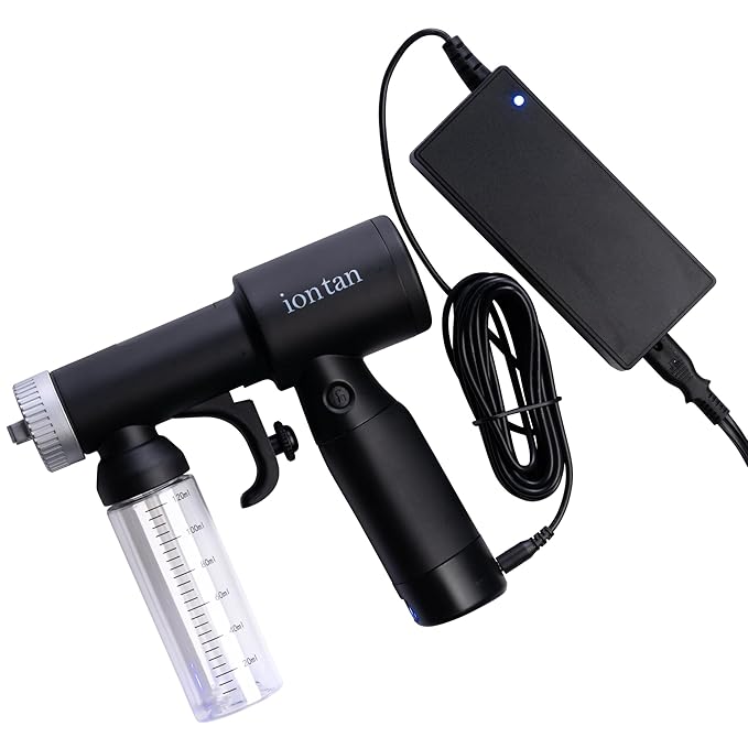 Naked Sun IonTan Pro Corded Portable Spray Tan Machine with Honey Glow Tan Solution and Professional Tanning Tent and Carry Bag Bundle also includes comprehensive Spray Tan Tranning Course.