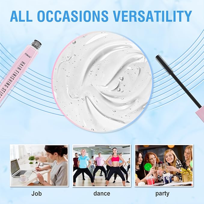 FUNAN Hair Finishing Stick for Small Broken 3 Pack, Broken Hair Finishing Stick, Slick for Women, Naturally Refreshing