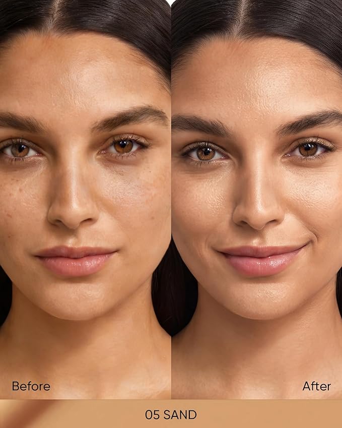 Full Coverage Cushion Foundation #05 Sand| Satin Glow Finish, Oil-Control & Waterproof, Buildable Tattoo Cover Cushion for All Skin Types