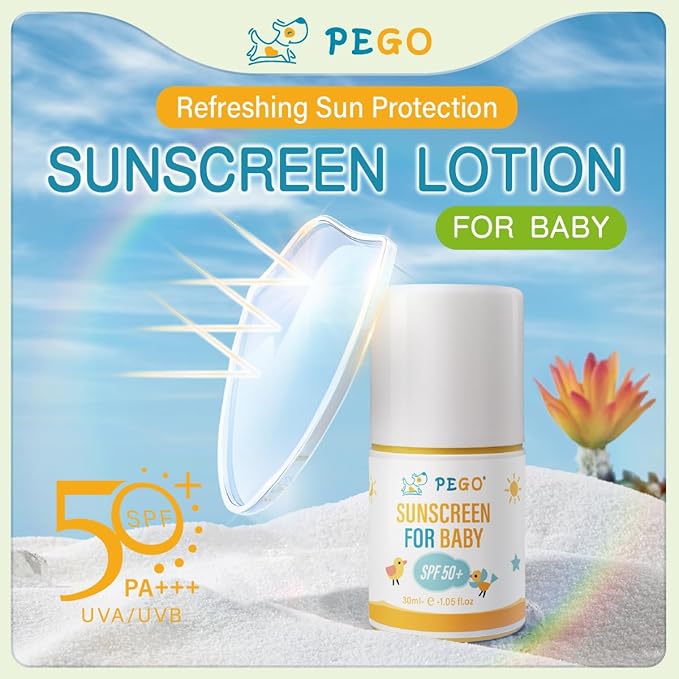 Kids Sunscreen for Face,Body,Tear-Free & Water Resistant,Gentle for Sensitive Skin,Broad Spectrum SPF 50,Summer Sunscreen Lotion for Children's,Baby Sun Protection,Toddler Beach Essentials