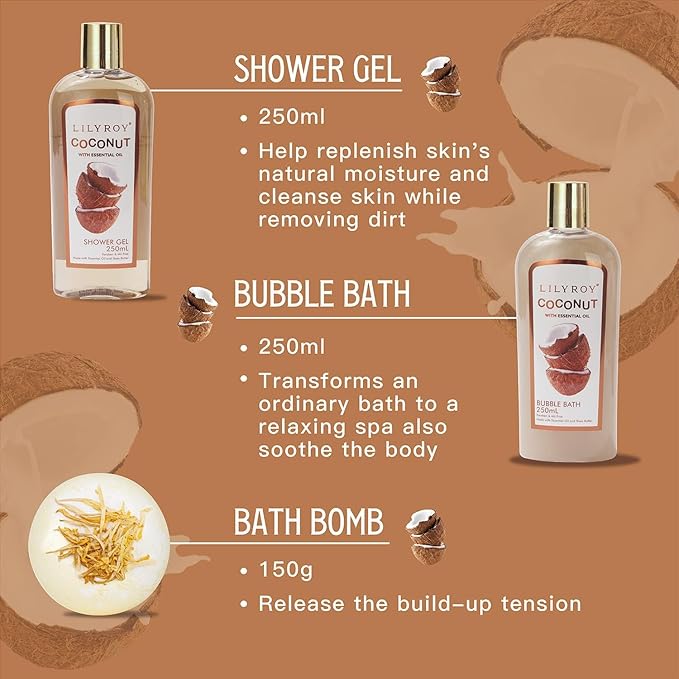 Mothers Day Gifts for Women - 8-Piece Luxury Bath & Body Gift Set for Women and Men Self Care Kit Spa Gift Baskets | Valentines Day Gifts, Birthday, Christmas Gift, All Occasion Present for Mom