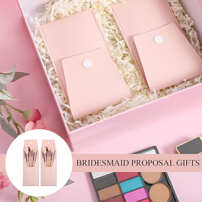 24 Sets Mini Size Travel Makeup Brush Set Bulk, Face Mini Makeup Brushes Bulk with Brush Bag, for Women Girls Wedding Shower Favors Bachelorette Bridal Party Gift for Bridesmaids