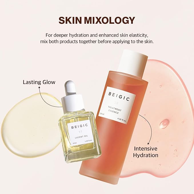 BEIGIC Treatment Essence - Hydrating Face Essence for Radiance & Smooth Skin Texture with Vegan Peptides & Niacinamide for Glass Skin (4.05 Fl. Oz)