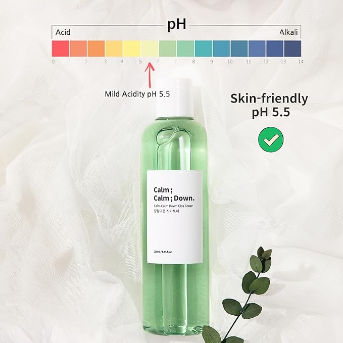 Calm Calm Down CICA Ampoule Toner – Daily Hydrating & Soothing Toner for Sensitive, Acne-Prone Skin with Centella & Madecassoside | Korean Skincare 8.45 fl.oz