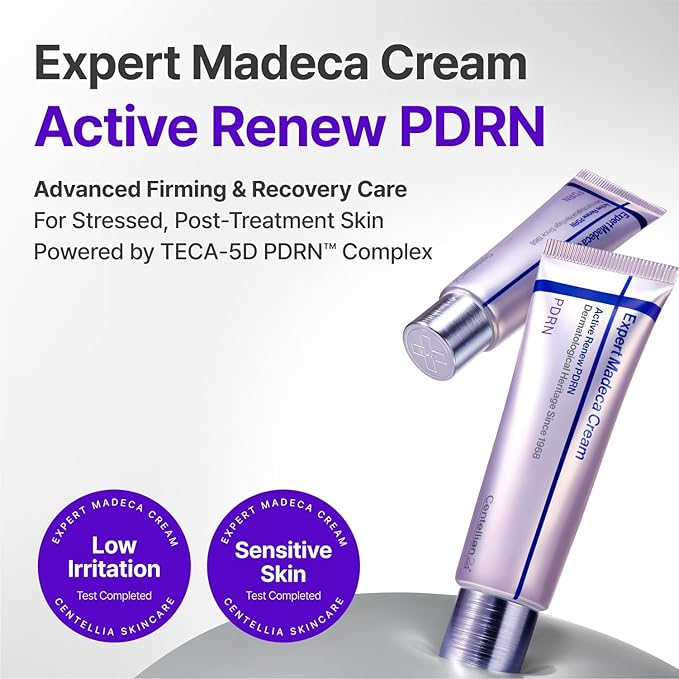 CENTELLIAN 24 Madeca Cream Time Reverse & Active Renew PDRN Duo (2 x 1.69 fl oz) – Firming, Wrinkle care, Elasticity & Hydration with Centella, TECA PDRN & Hyaluronic Acid, Korean moisturizer