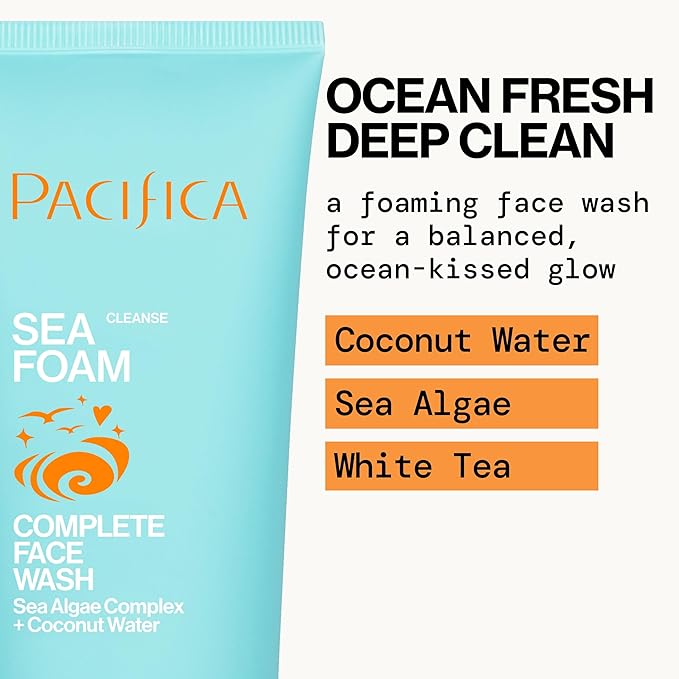 Pacifica, Face Wash Sea Foam Complete Mini, 1.4 Fl Oz