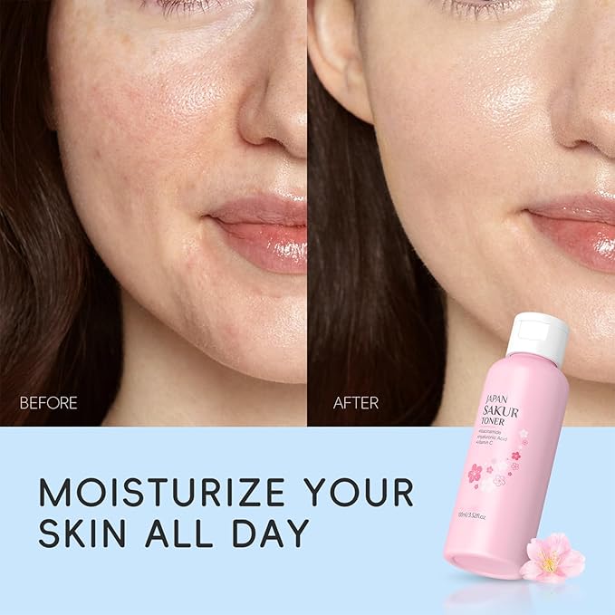Skin Care Set, Gift Sets Skin Care Kit for Teenage Girls - JAPAN Cherry Blossom Skincare Sets Cleanser, Toner, Serum, Face Cream, Travel Kit for Women Kids Teenagers(15pcs)