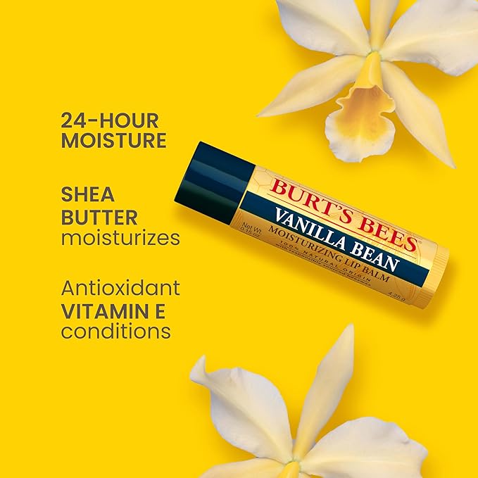 Burt's Bees Easter Basket Stuffers, In Full Bloom Lip Balm Set, Original Beeswax, Dragonfruit Lemon, Tropical Pineapple & Strawberry, Natural Origin Lip Treatment, 4 Tubes, 0.15 oz.
