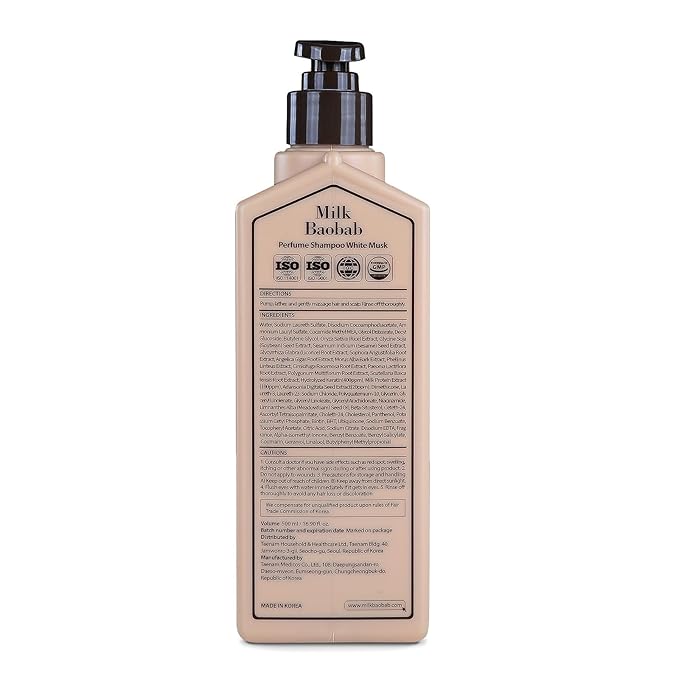 Hydrating Shampoo for Dry Hair, Nourishing Korean Hair Care, Long-Lasting White Musk Fragrance, Hydrolyzed Keratin, Paraben-Free, 16.9 fl oz