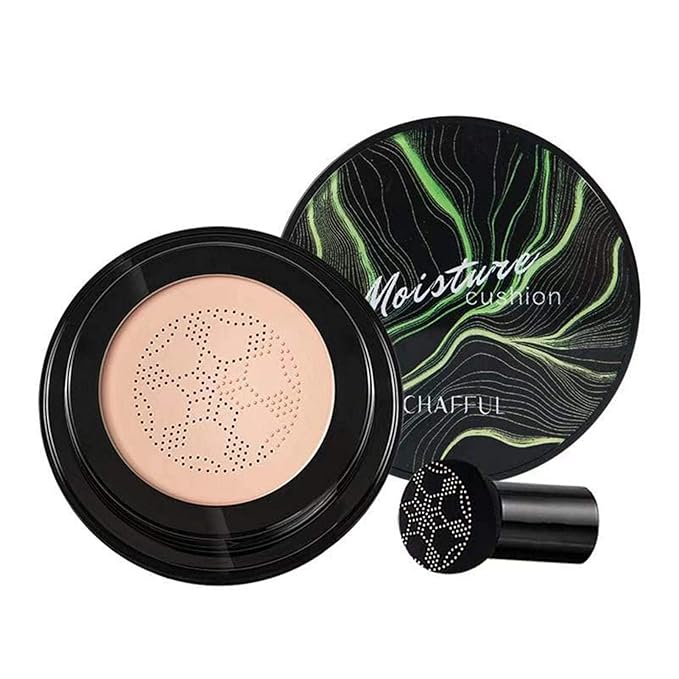 Mushroom Head Air Cushion CC Cream BB Cream Mushroom Head Foundation, Matte Concealer Moisturizing Long Lasting Cushion Foundation (A：Natural, standard)