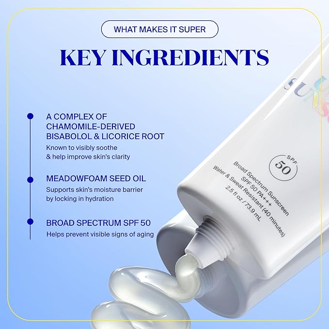 Supergoop! Unseen Sunscreen - SPF 50 - Clear & Invisible Face Sunscreen + Broad Spectrum + Makeup-Gripping Primer - Weightless, Scentless, Oil Free - For All Skin Types & Tones - 2.5 fl oz, 2 Pack