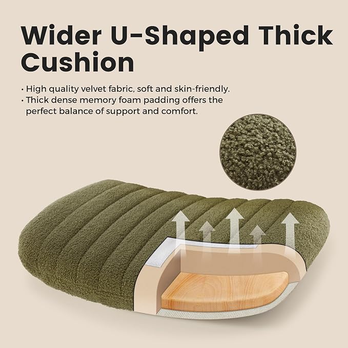 IWMH Criss Cross Chair Cross Legged Office Chair with Wheels Armless Wide Seat Desk Chairs Height Adjustable Computer Task Chairs Swivel Vanity Chair for Home Office Bedroom Make Up Small Space Green