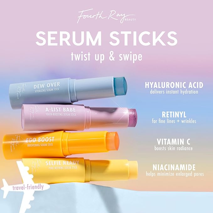 ColourPop Pore Refining Face Serum Stick - Blurring Beauty Balm for Glowy Summer Makeup Prep - Enriched with Pineapple Extract to Help Renew Skin - Selfie Ready (0.28 oz)