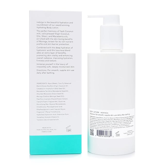 PURE FIJI Hydrating Body Lotion, Moringa (10.14 Fl.Oz /300ml)