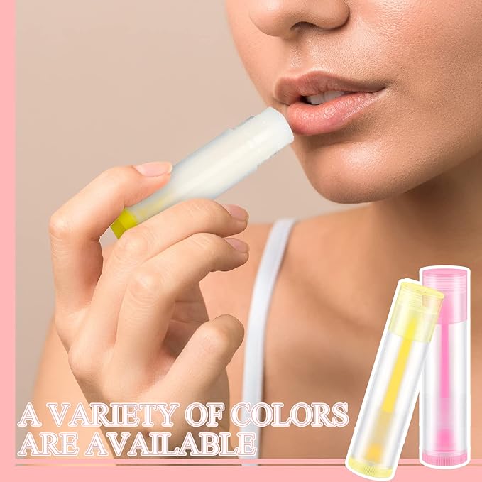 Sumind 300 Pcs Lip Balm Tubes Empty Plastic Lip Gloss Balm Containers Twist-up Empty Lipstick Tubes with Caps for DIY Homemade Lipsticks Homemade Solid Perfume, 5 ml, Colorful, BPA Free & Leak Free