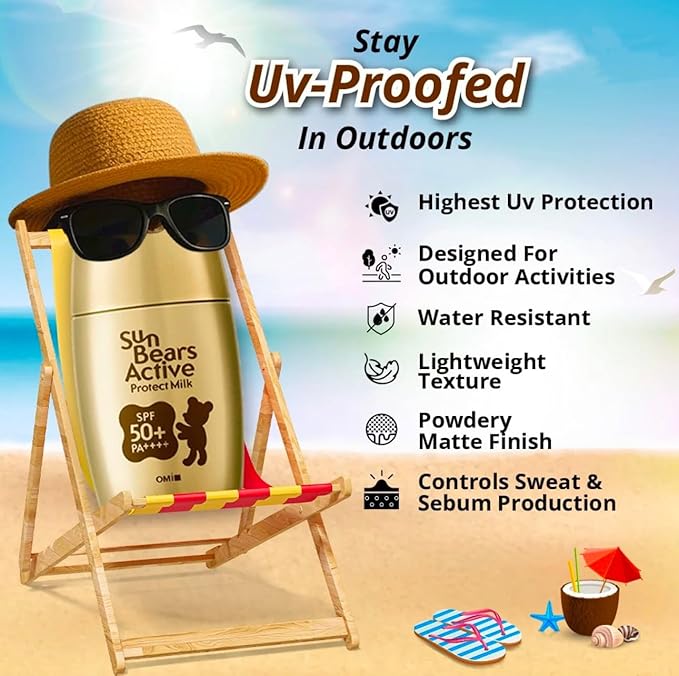 The Sun Bears Active Protect Milk UV Sunscreen SPF50+ PA++++