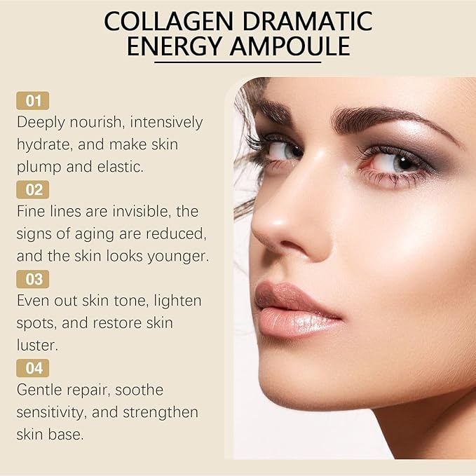 Collagen Toner Serum - Daily Hydrating Face Essence, Boosts Elasticity, Reduces Fine Lines, Soothes Sensitive Skin(2PCS)