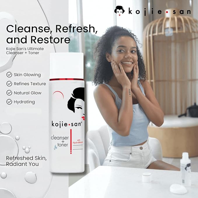 Kojie San Dual Action Cleanser and Toner, Deep Cleansing Toner, Gentle Exfoliating, and Helps Reduce Excess Oil - 100ml