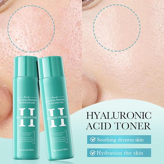 Balanced Facial Water for Women - Gentle Daily Toner to Hydrate and Soothe Hyaluronic Acid One Size