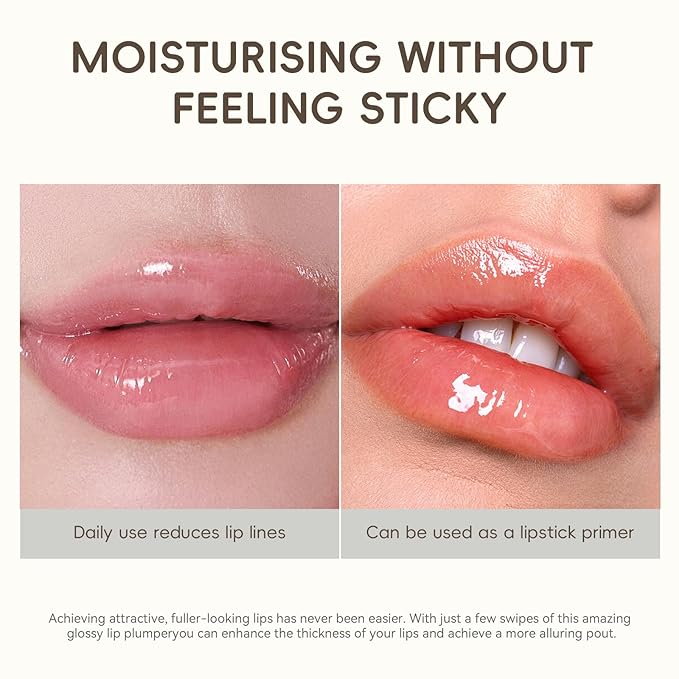 KISSIO PLUMP Lip Plumper,0.3 fl oz (9 ml),Maximum Plump with Ginger and Peptides,Extreme Lip Plumper,Hydrating and Plumping,Lips Lines Care,Lips Gloss,Expert