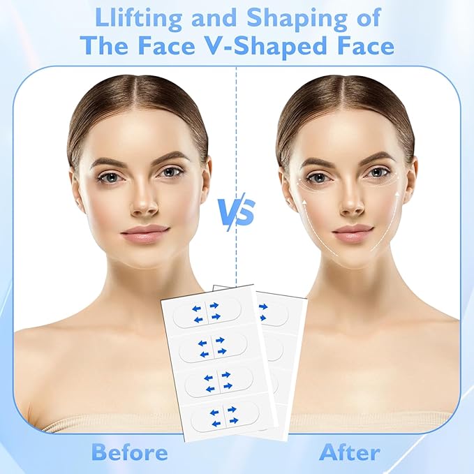 NBF Face Tape Lifting Invisible, Face Lift Tape Invisible for Sagging Skin, Instant Facelift Tapes for Women, Neck, Jowls Lifts Sagging Skin, Concealed Makeup Tape, Visible Results in Seconds-1PC