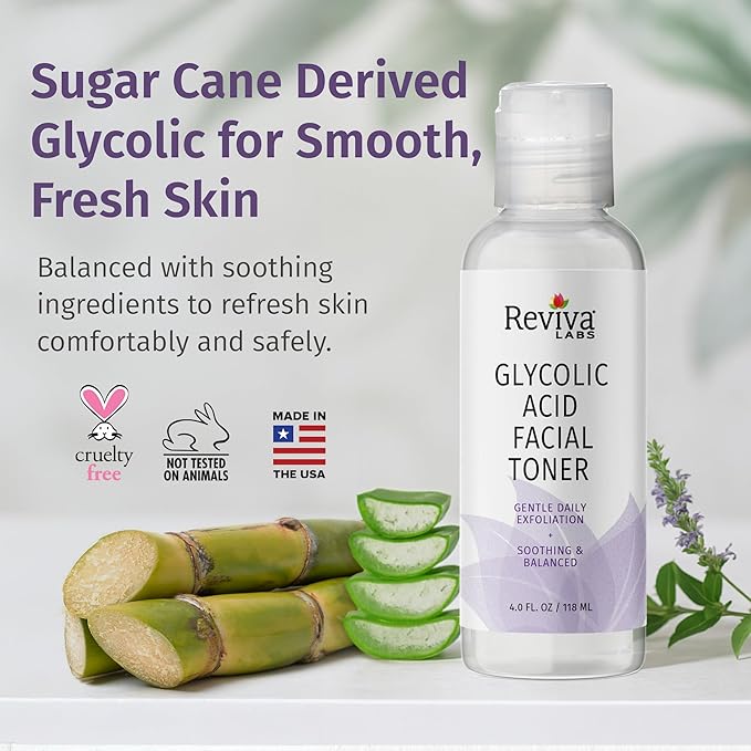REVIVA Toner Glycolic Acid, 0.85 Pounds