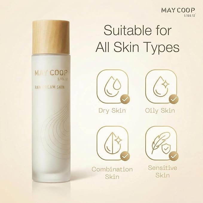 May COOP Cream Skin Toner for Face | 2-in-1 Toner & Moisturizer for Deep Hydration | 85% Maple Sap, Lightweight Essence, Softening, Nourishing | Korean Skincare, Vegan, Clean Beauty, 3.71 fl.oz.