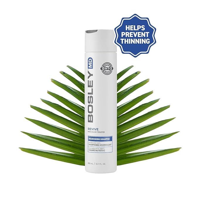 BosRevive Nourishing Shampoo for Noticeably Thinning, Non Color-Treated Hair – Helps Restore Thinning Hair & Remove DHT, Product & Pollution Build-Up, Boosts Scalp Circulation, Sulfate-Free 10.1 Fl Oz