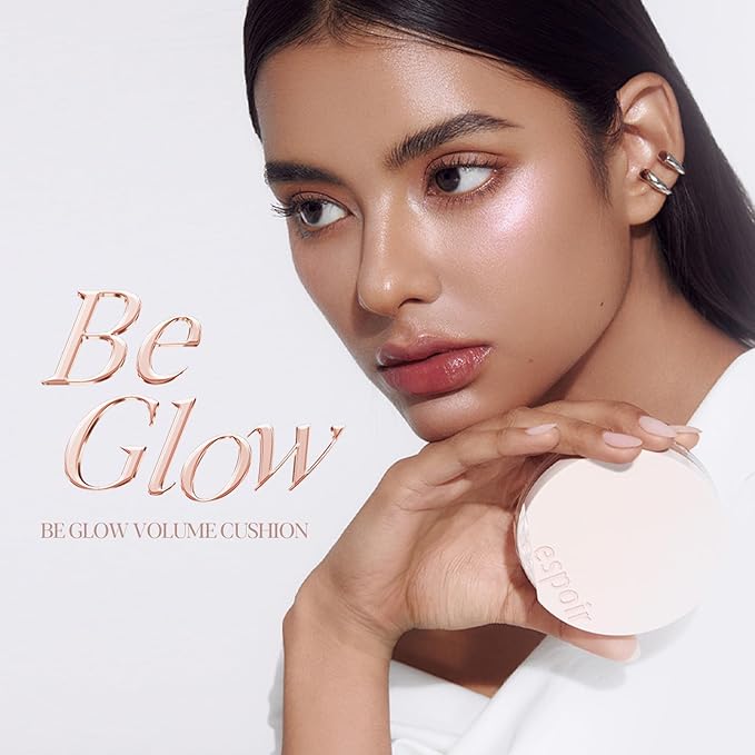 Espoir Be Glow Volume Cushion Foundation #21 Ivory | Dewy & Radiant Finish for Long-Lasting Hydration, Quick and Easy Coverage, Lightweight Formula, Vegan, Korean Makeup, 0.46 oz