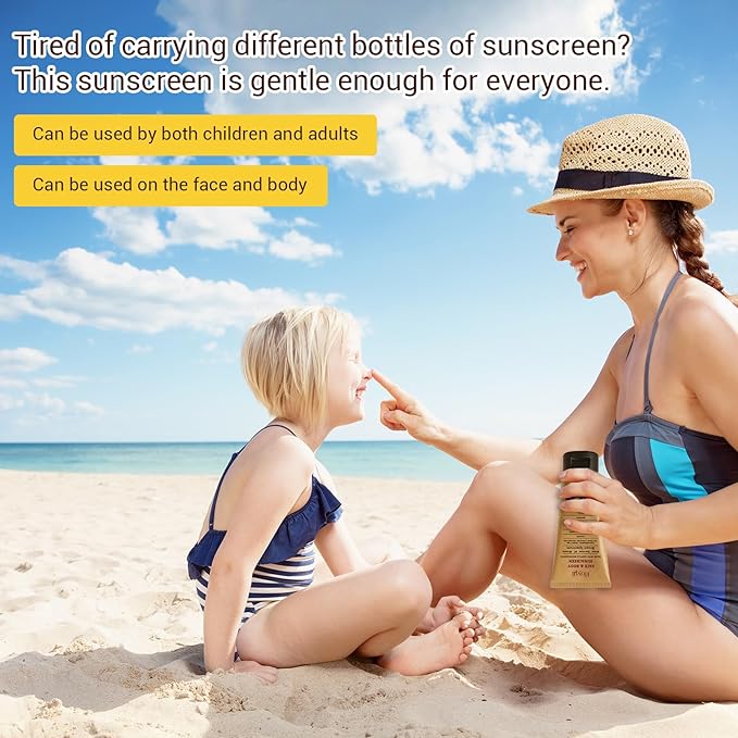 Beef Tallow Sunscreen, Natural Mineral Beef Tallow & Zinc Oxide Sunscreen SPF 50, Refreshing and Non-greasy Safest Formula, Water-Resistant Moisturizing for Women Men 3 oz (85 g)