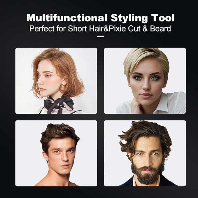 Small Flat Irons for Short Hair,Pro 3/10'' Pencil Flat Iron with LED Display,Pixie Cut and Bangs,Mini Hair Straightener for Edges with Adjustable Temperature,Auto Shut Off