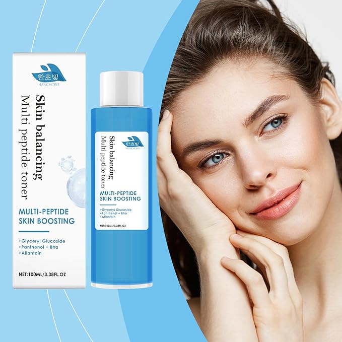 Multi-Peptide Skin Toner with Glyceryl Glucoside, Intense Hydrating & Gently Refining Facial Essence for Dry and Sensitive Skin, 3.38 Fl Oz