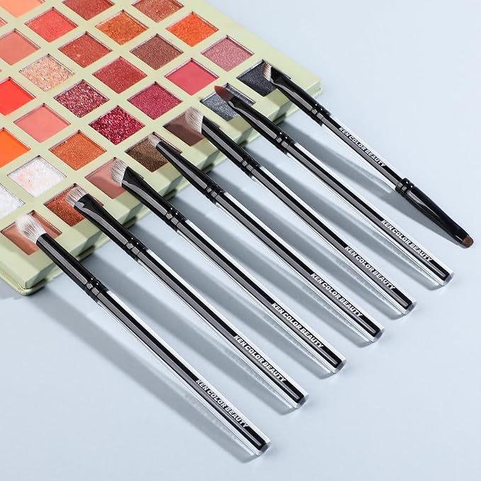 KENCOLOR Makeup Brush Set Professional with Case – Premium Natural Hair Bristles Make up Brushes & High-End Soft Synthetic, Acrylic Handle, Dense & Non-Absorbent, for Flawless Application