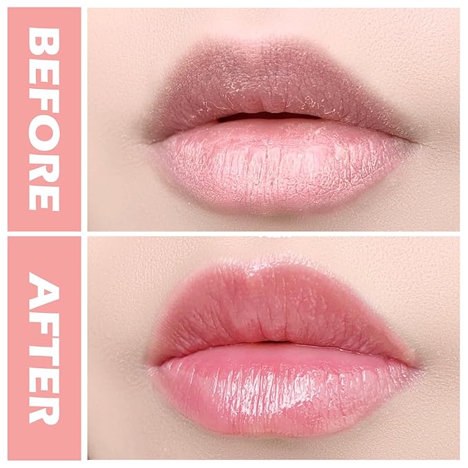 Boobeen Lip Balm Stick, Lip Balm Cream for Dry Cracked Lips, Temperature Color Change Lip Gloss, Long Lasting Lip Moisturizer for Women, Buildable Lip Color