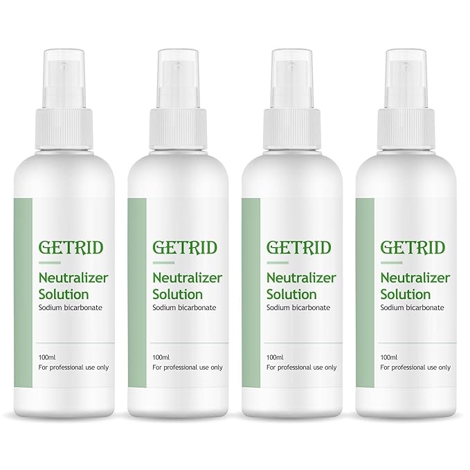Getrid Chemical Peel Neutralizer Spray (100 ml / 33.8 fl oz) - Pack of 8 Value Pack pH Balancing Sodium Bicarbonate Mist for Skin Care - Hydrating Toner for Facial Peels
