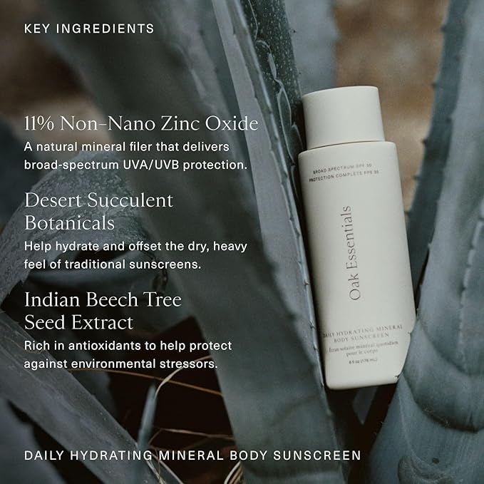 Oak Essentials Daily Hydrating Mineral Body Sunscreen