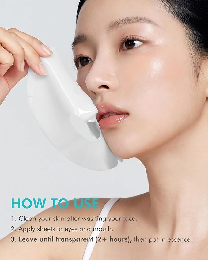 DERMAL Seoul Face PDRN Hydrogel Melting Mask (4 Pack) - 5% Salmon DNA Overnight Regeneration Facial Mask - Skin Barrier Repair & Calming Ritual with Cica & Probiotics - K-Beauty