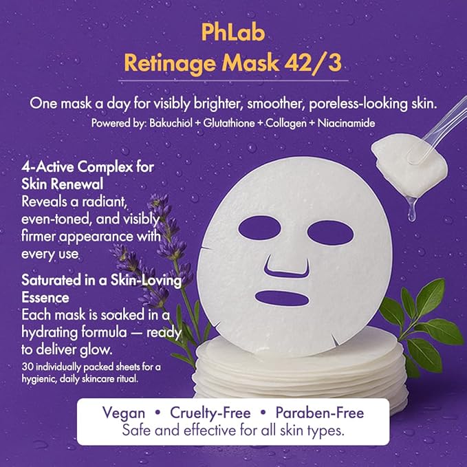 pH Lab Glow & Even Skin Tone Routine Set, Wake Up Energy Serum, Retinage Daily Quick Mask, Light Up Anti-Spot Toner Pad, Light Up Cleansing Bar