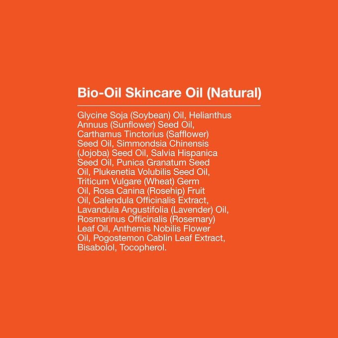 Bio-Oil Natural Skincare Oil Serum, Face and Body Moisturizer with Chamomile, Rosehip, and Lavender Oil, for Scars, Stretch Marks, Sensitive Skin, All Skin Types, 2 Oz