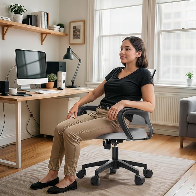 Ergonomic Office Chair 2P - 330Lbs, Breathable Mesh Computer Desk Chair with Lumbar Support & Armrest, Rolling Swivel Adjustable Tilt Lock for Home Office/Gaming, Bedroom Study