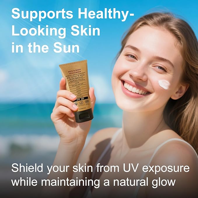 Beef Tallow Sunscreen SPF 50 - Grass Fed Beef Tallow, Non-Nano Zinc Oxide Sunblock, Water Resistant, Clean Non-greasy Formula for Face and Body, 3 Oz