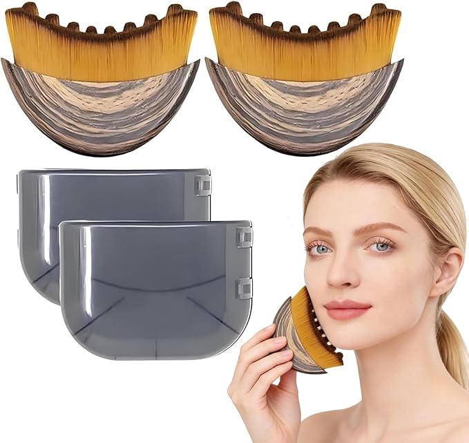 2 PCS Lymphatic Contour Face Brush, Lymphatic Drainage Massager, Ergonomic Face Beauty Tool，Designed to Fit The Skin Precisely and Relieve Fatigue for All Skin Types