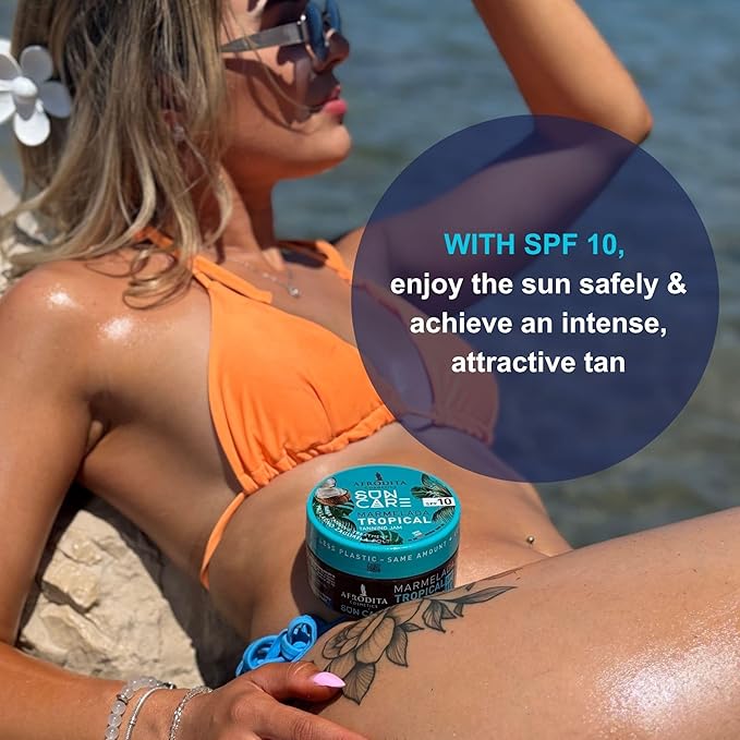 SUN CARE Marmelada TROPICAL F10 SPF10 VEGAN Fast Tanning Jam Bronze skin 6.76 FL Oz/ 200ml