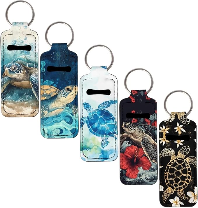 Pensura Chapstick Holder Keychain Fashion 5 Pcs Car Keychain Holder Portable Chapstick Holder Keep from Scratched and Dust