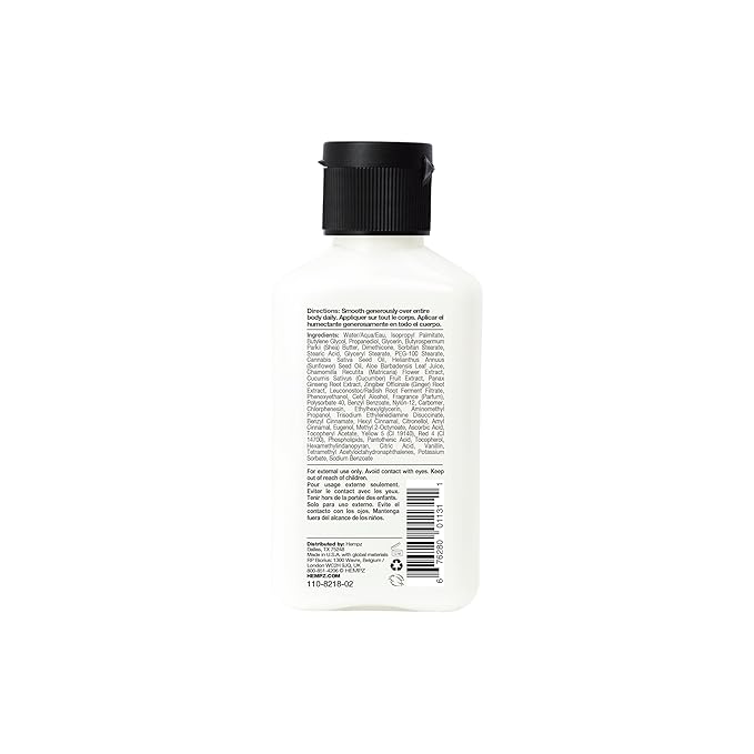 HEMPZ Mini Original Body Lotion, Floral & Banana Scent, Daily Moisturizing Cream, Shea Butter Hand and Body Moisturizer, Skin Care Products, Hydrating Hemp Seed Oil, Mini, 2.25 oz.