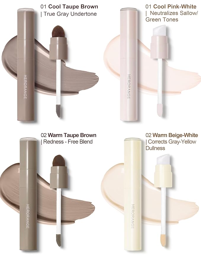 Cool Toned Liquid Contour Stick，Grey Nose Contour with Brush for Fair Pale Light Olive Skin,Long Lasting Cream Bronzer Gray, Blendable Lightweight Contouring Makeup Vegan & Cruelty-Free#01