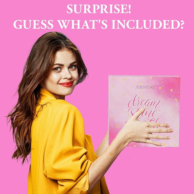 24 Day Beauty Care Advent Calendar, Makeup & Cosmetic Surprises, Birthday Gifts for Women Gift Sets, Cosmetics Gift Baskets for Women Teens Girlfriend Daughters Mothers Day Gifts